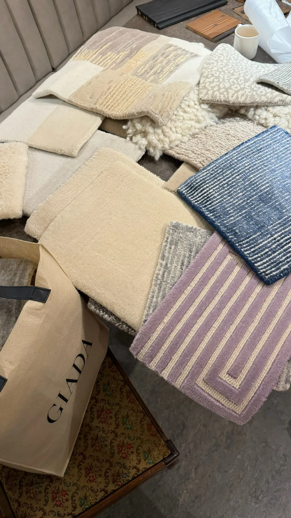 A behind-the-scenes glimpse into the making of our handcrafted rugs.
